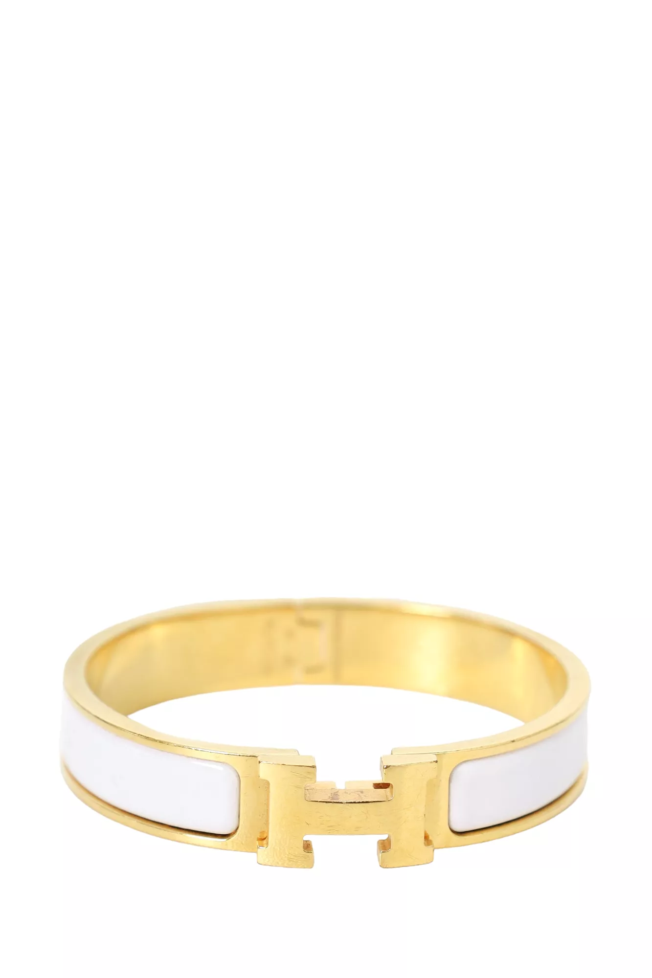 Hermes Cream/Gold Clic Bracelet