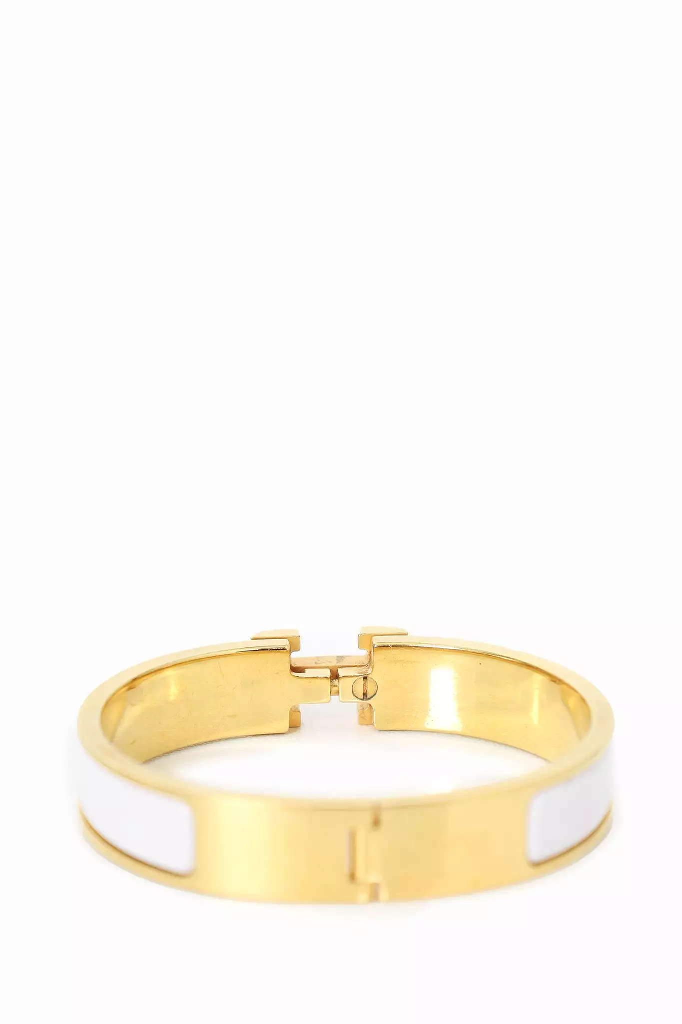 Hermes Cream/Gold Clic Bracelet