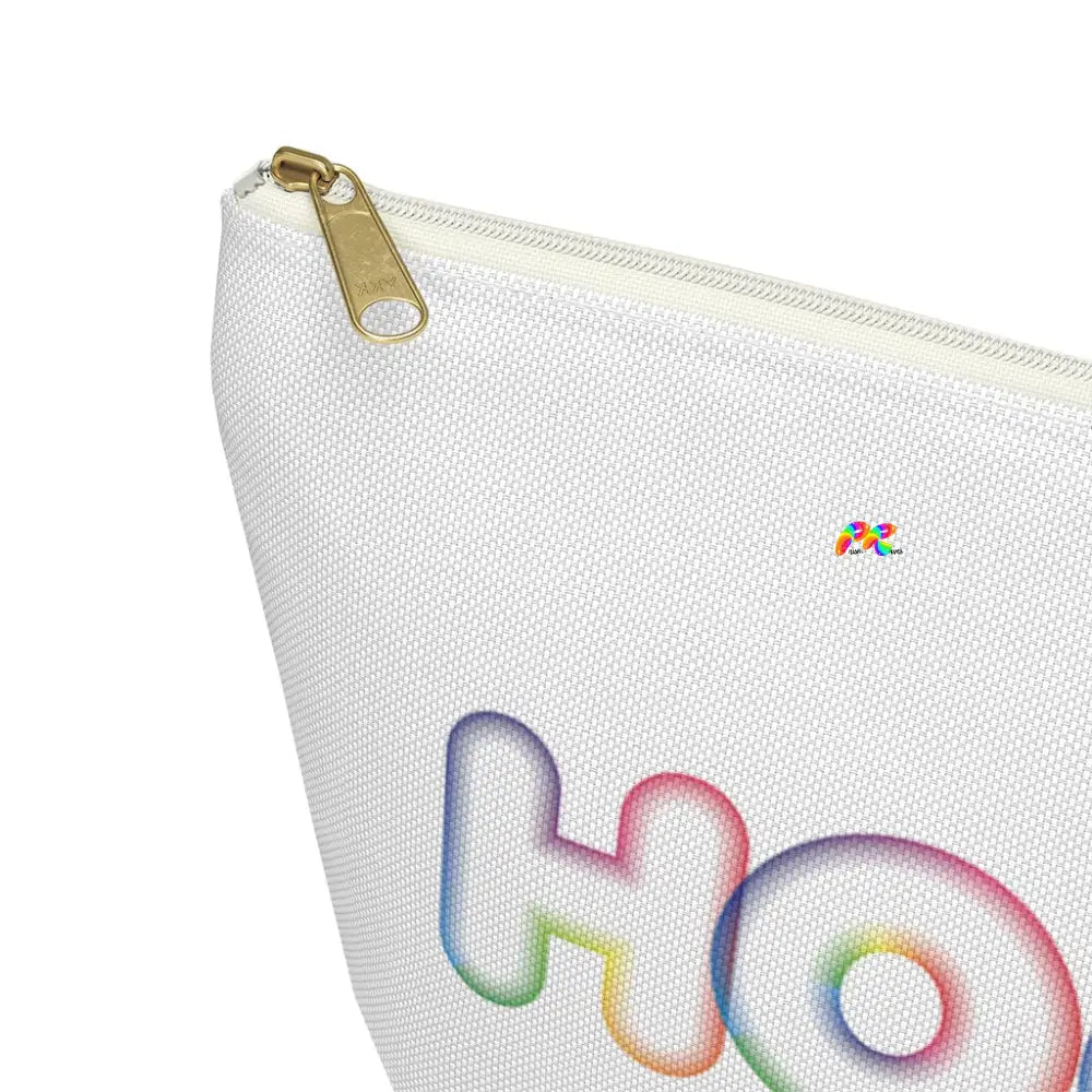 Hoops White Makeup Bag