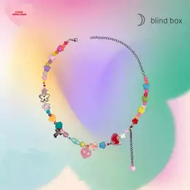 ins cute Colorful Handmade Beaded Butterfly Love Necklace BY9015