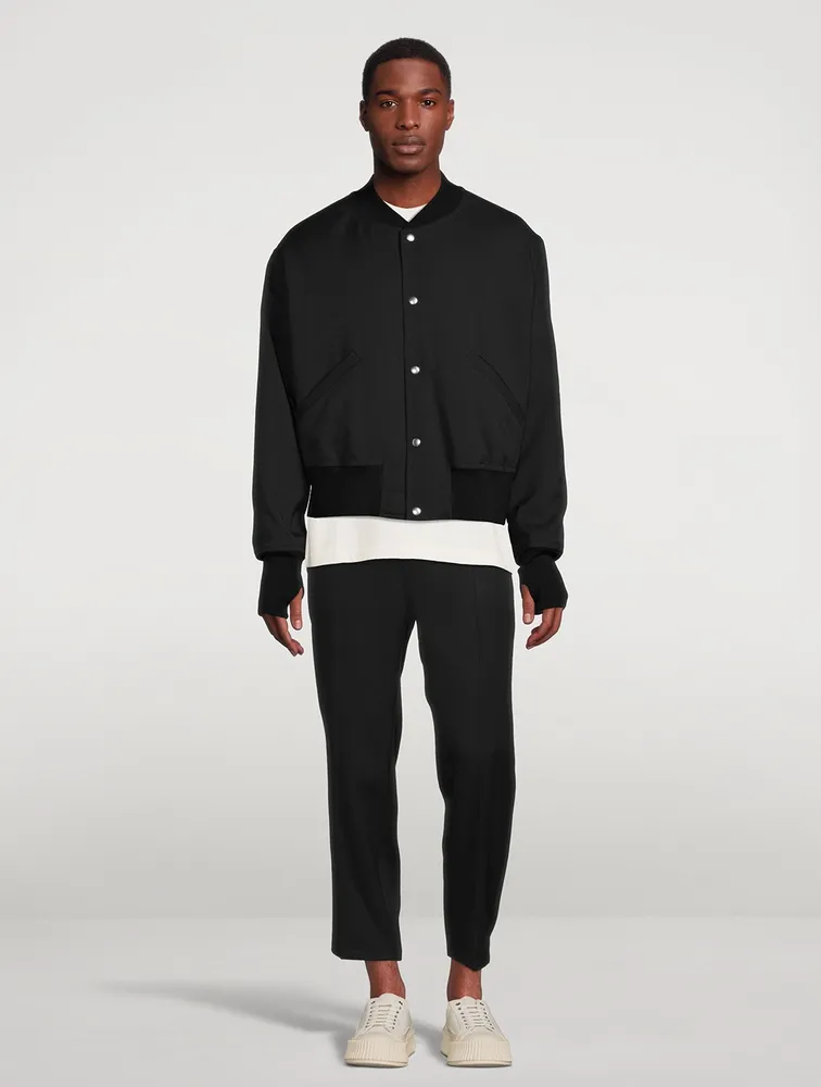 JIL SANDER Snap-Button Bomber Jacket