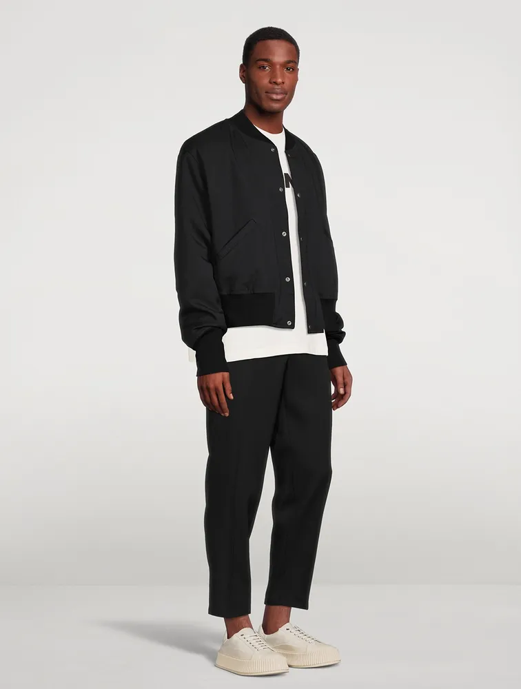 JIL SANDER Snap-Button Bomber Jacket