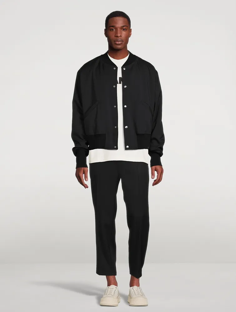 JIL SANDER Snap-Button Bomber Jacket