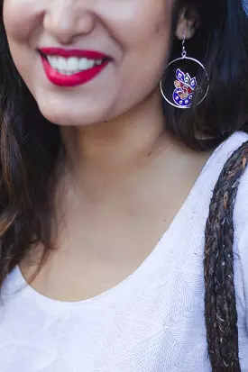 Kaisori Meenakari Earrings - Peacock