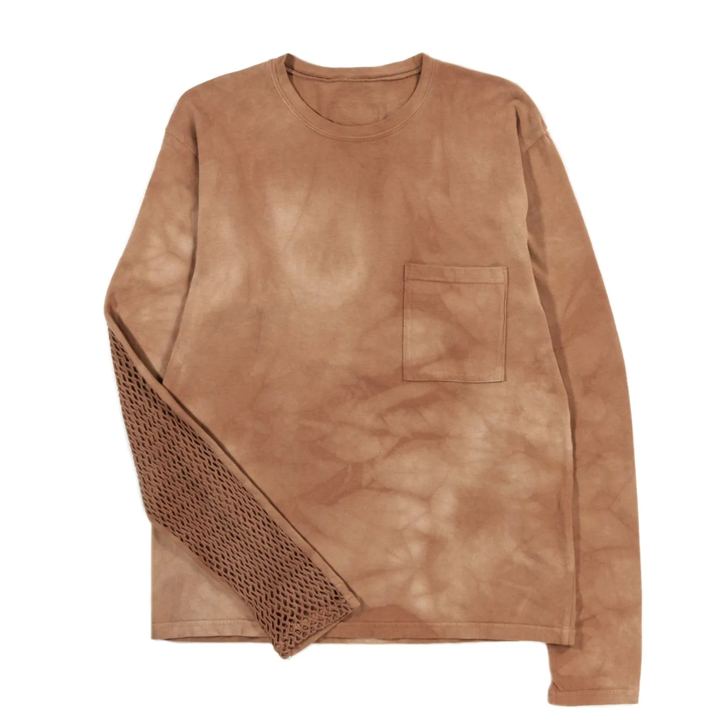 KAPITAL JERSEY KATABIRA LONG SLEEVE T (BACK SLEEVE) MOCHA BEIGE