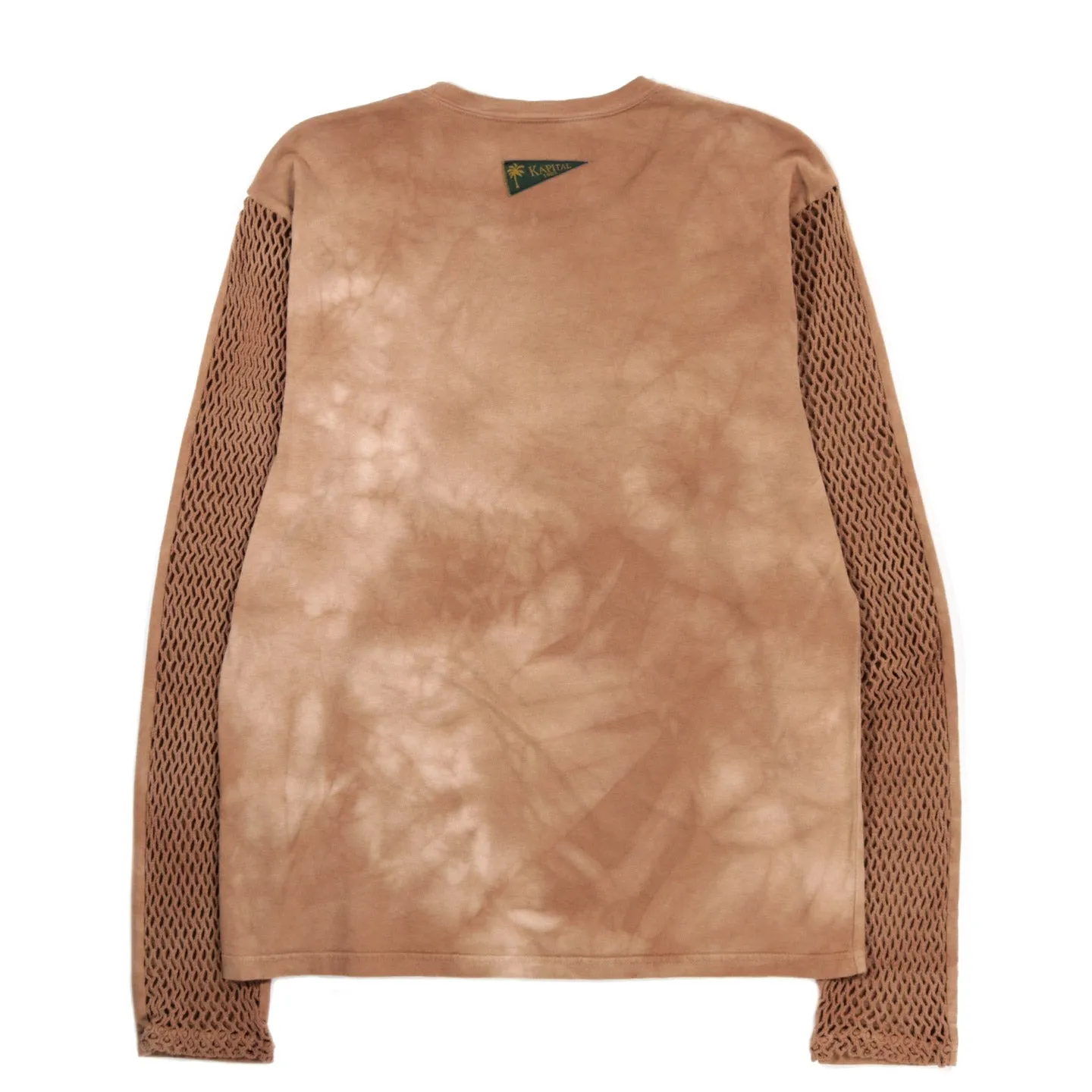 KAPITAL JERSEY KATABIRA LONG SLEEVE T (BACK SLEEVE) MOCHA BEIGE