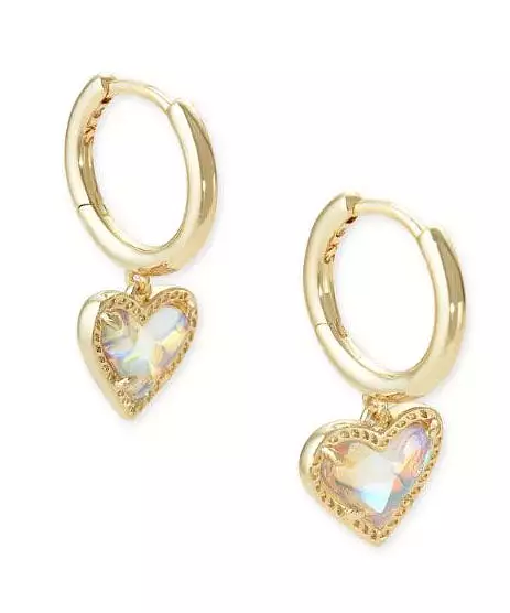 Kendra Scott Ari Heart Huggie Earring - Gold/Dichroic