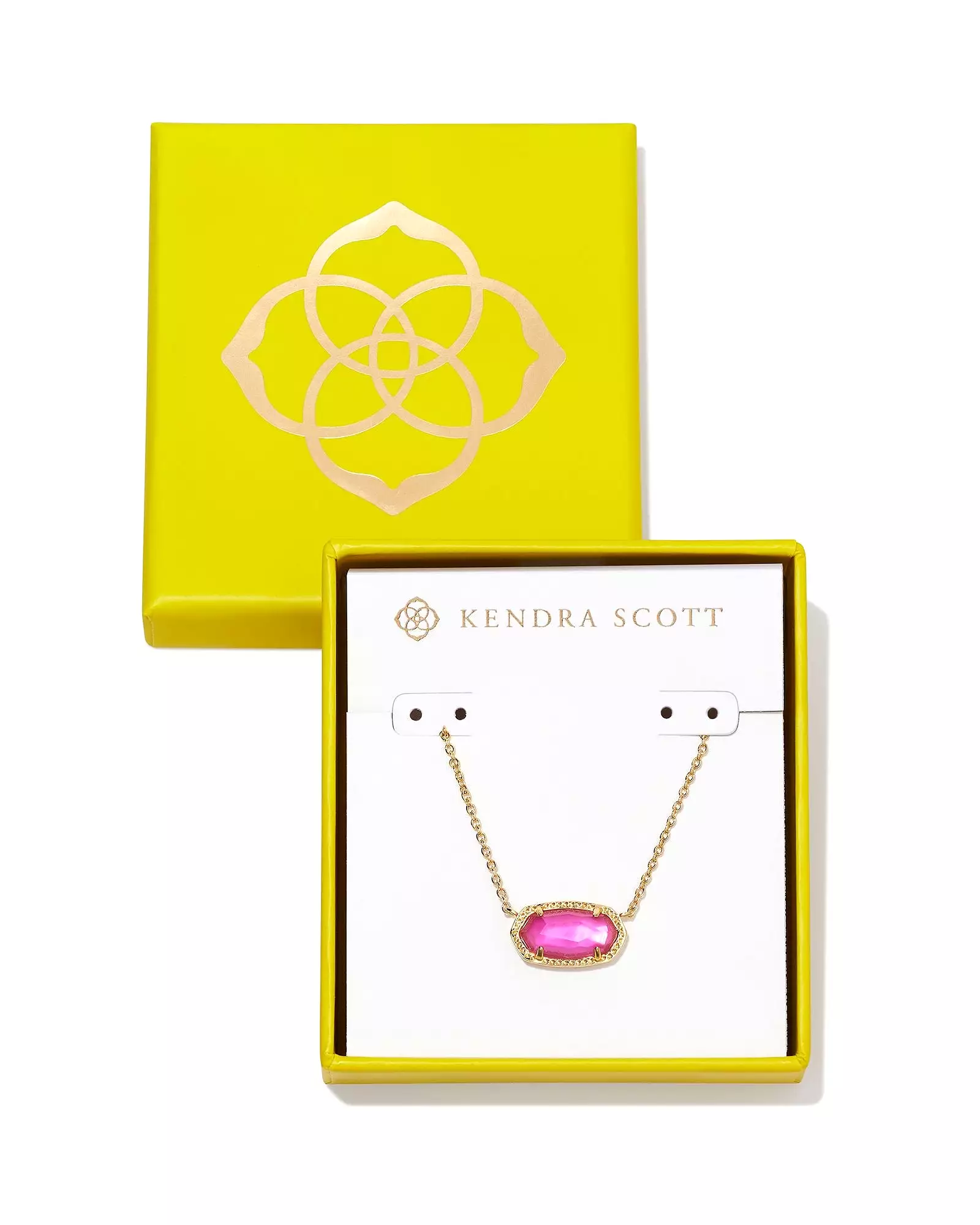 Kendra Scott Boxed Elisa Pendant Necklace in Gold Azalea Illusion