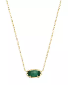 Kendra Scott Elisa Necklace in Gold Emerald Cats Eye