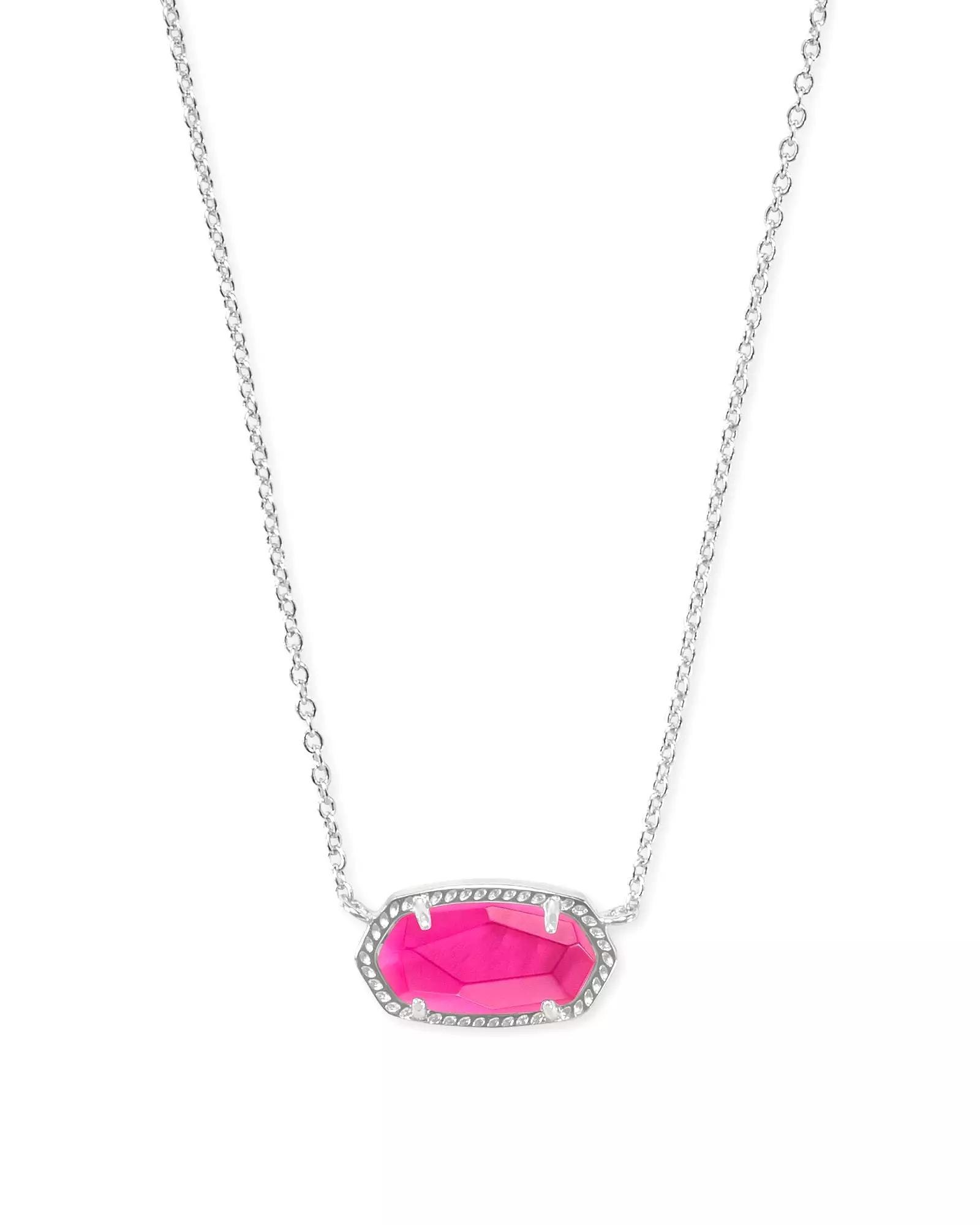 Kendra Scott Elisa Silver Pendant Necklace in Azalea Illusion