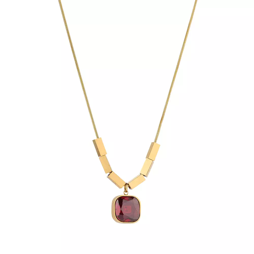 KNIGHT & DAY - Emmalyn Garnet Necklace