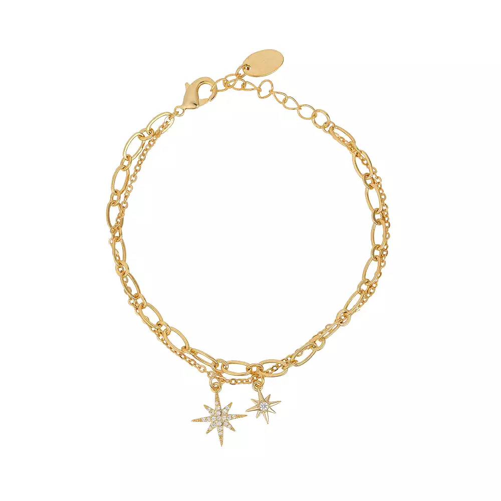 KNIGHT & DAY -  White CZ Star Bracelet