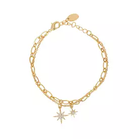 KNIGHT & DAY -  White CZ Star Bracelet