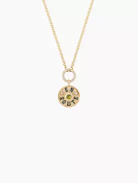 Large En Route Peridot Coin Necklace