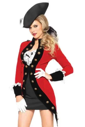 Leg Avenue 4-Piece Rebel Red Coat Costume