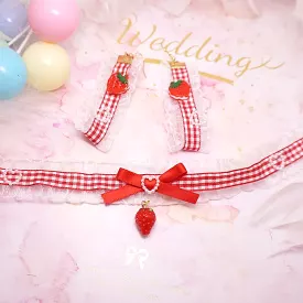 LOLITA STRAWBERRY GRID NECKLACE