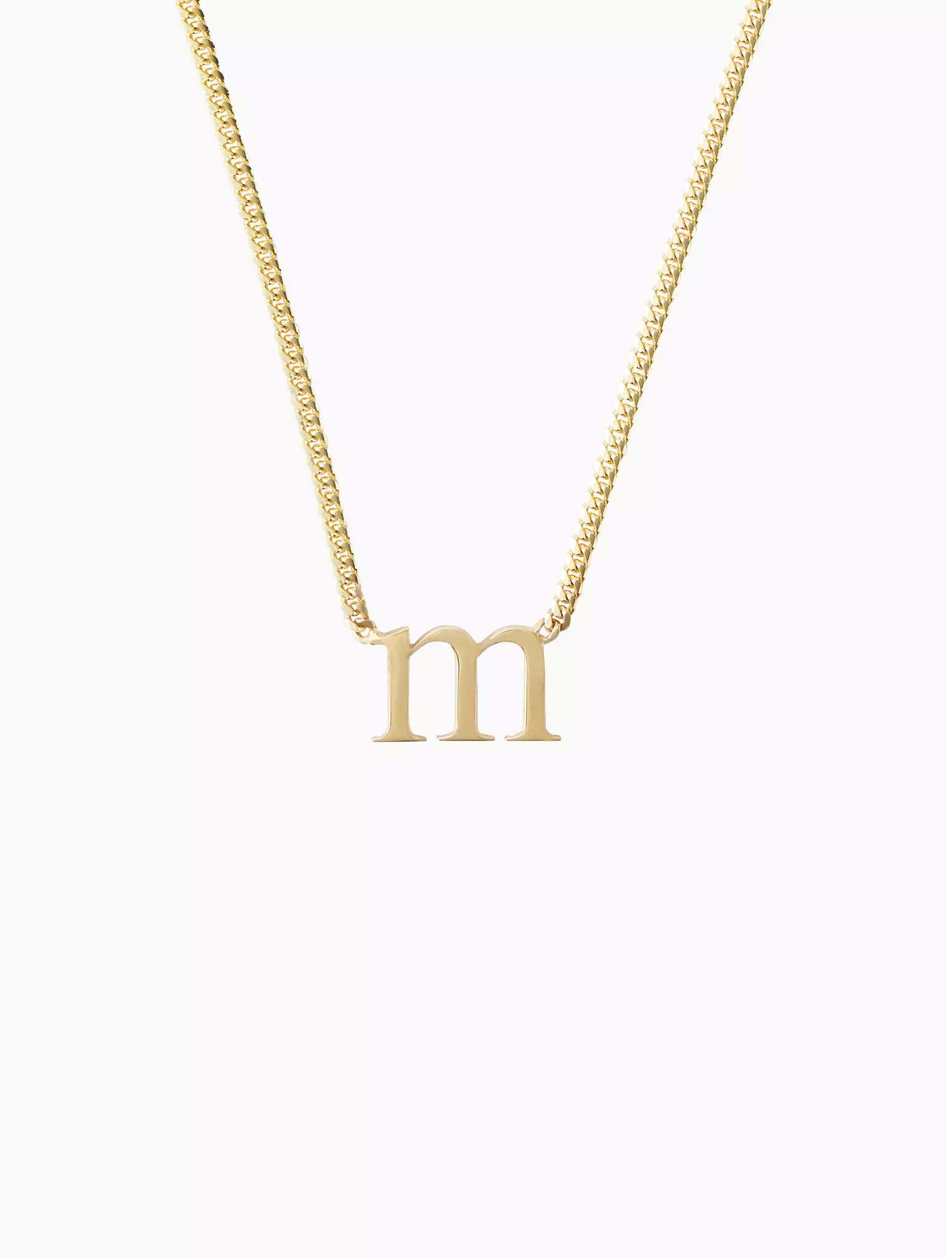 M Roman Times Initial Necklace