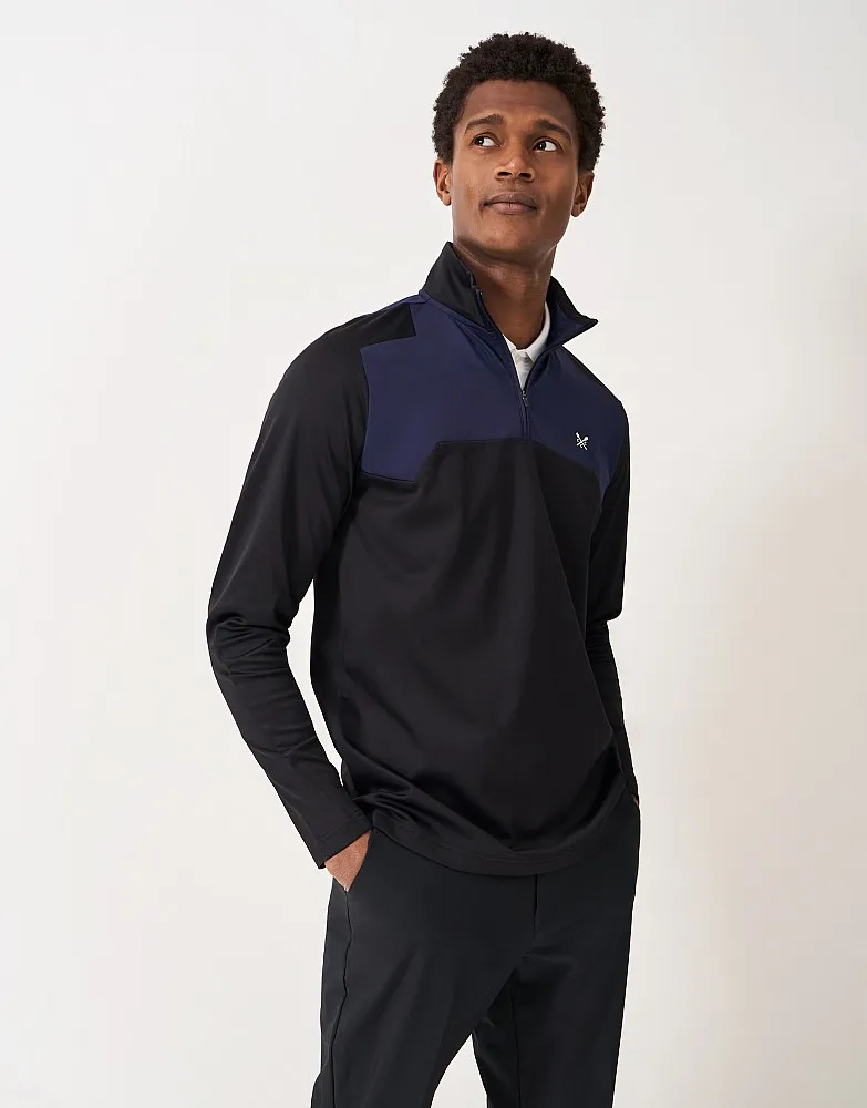 Men's Crew Sport Golf Tech Panel Half Zip Sweatshirt from Crew Clothing Company