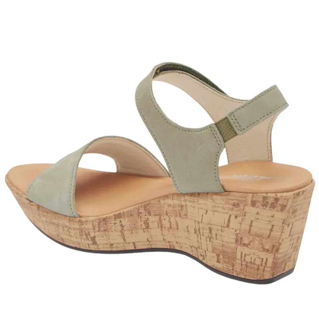 Naot Summer Wedge Sandal Sage Nubuck (Women's)