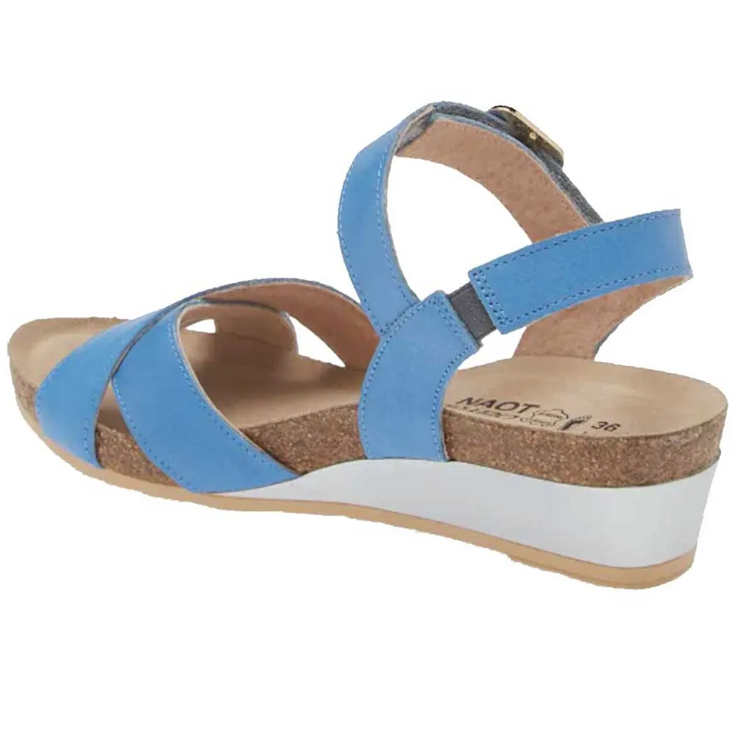 Naot Throne Wedge Sandal Sapphire Blue (Women's)