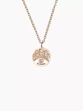 Rose Gold Talisman Coin Necklace