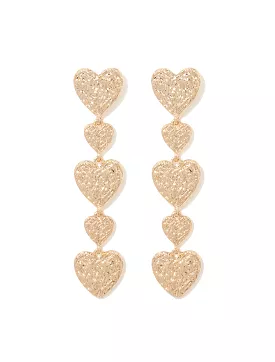 Signature Sally Textured Heart Earrings