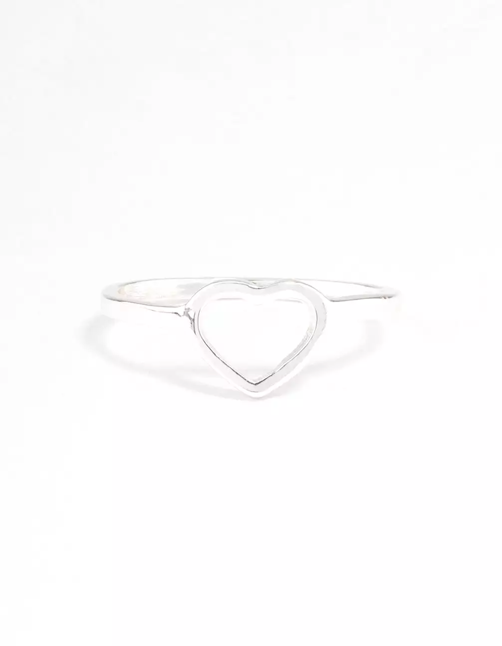 Silver Open Heart Ring