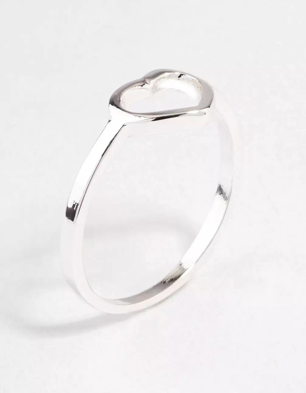 Silver Open Heart Ring