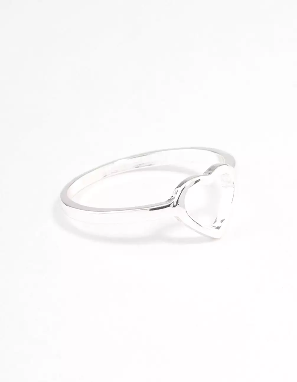 Silver Open Heart Ring