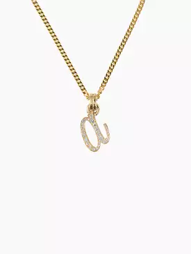 Small Single Initial La Firma Necklace