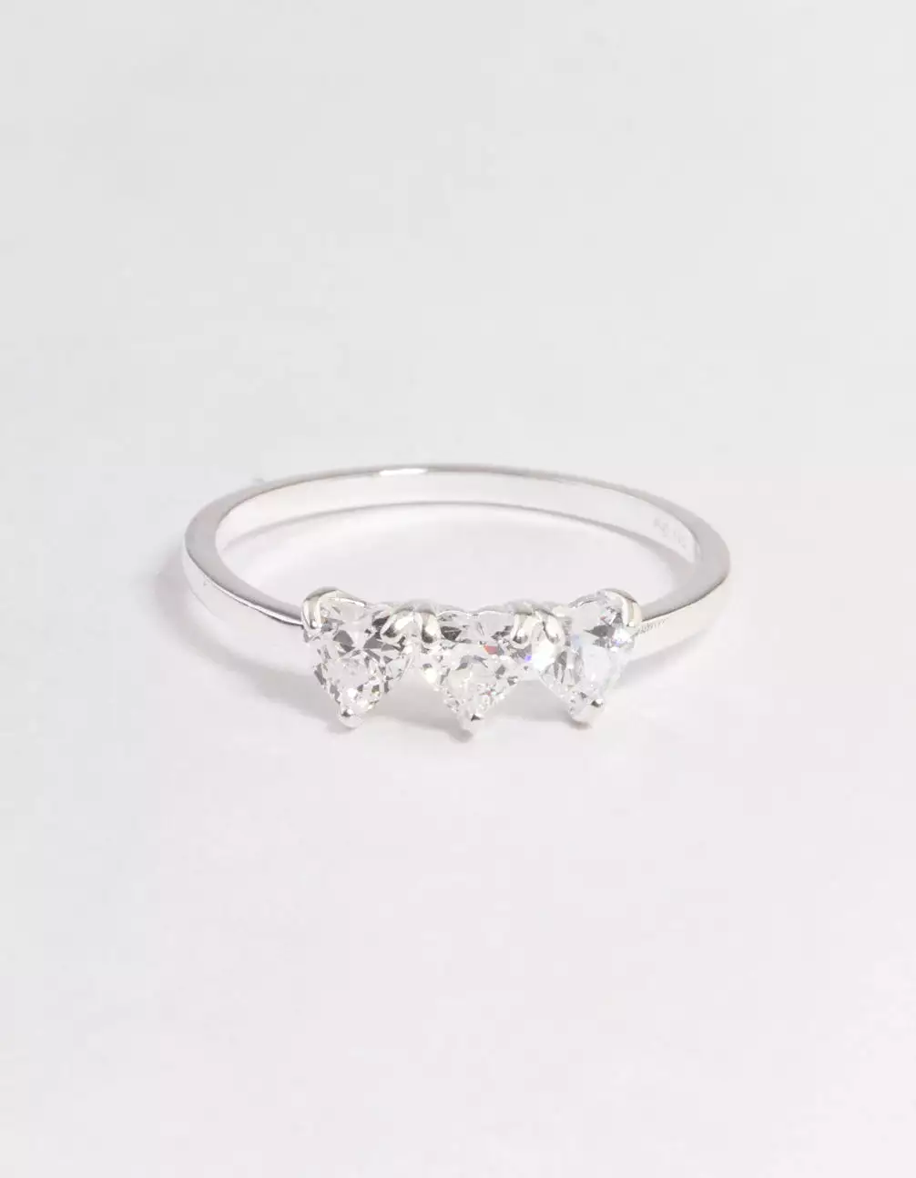 Sterling Silver Trio Heart Ring