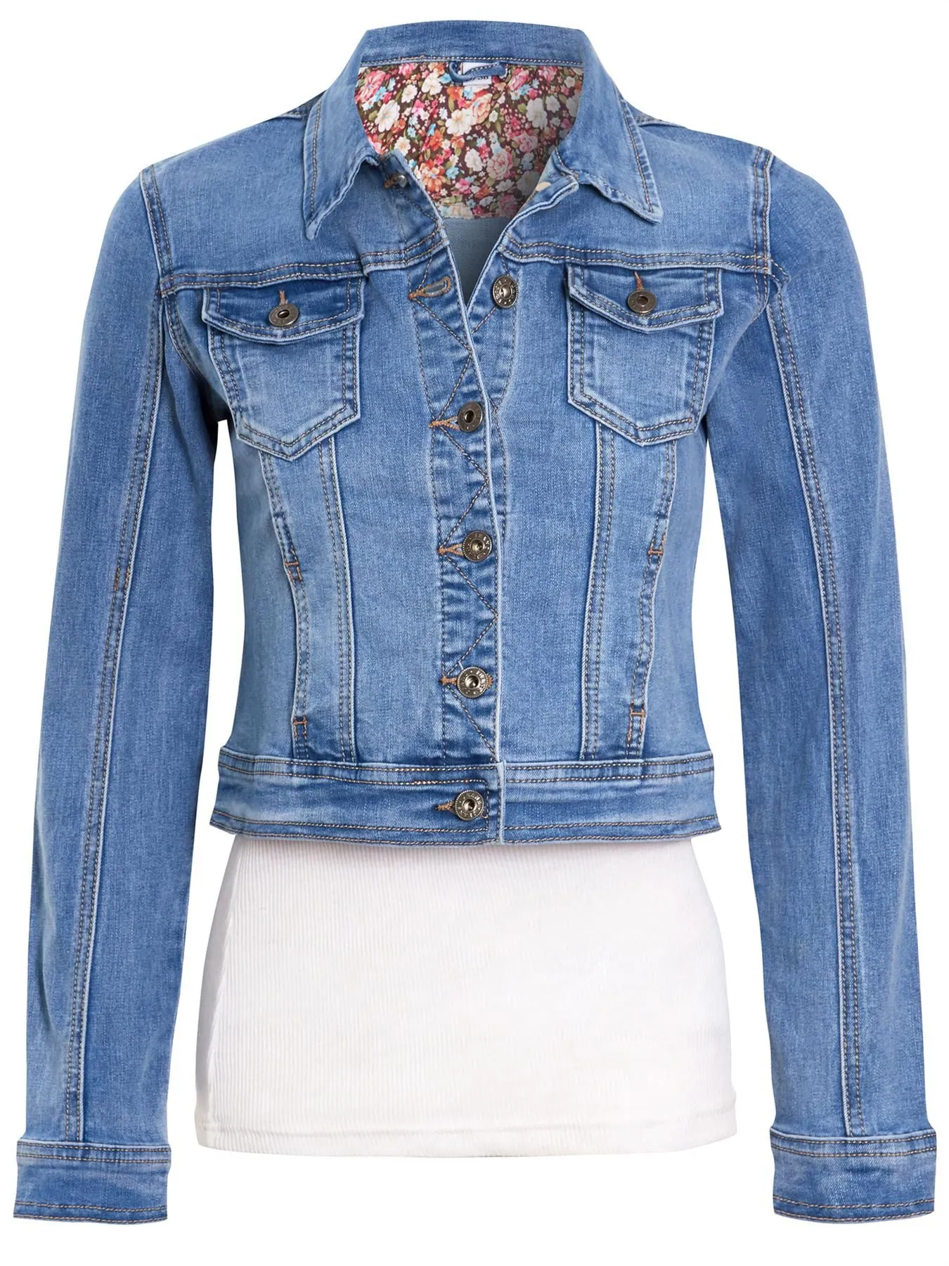 Stonewash Blue Denim Jacket, UK Sizes 8 to 14