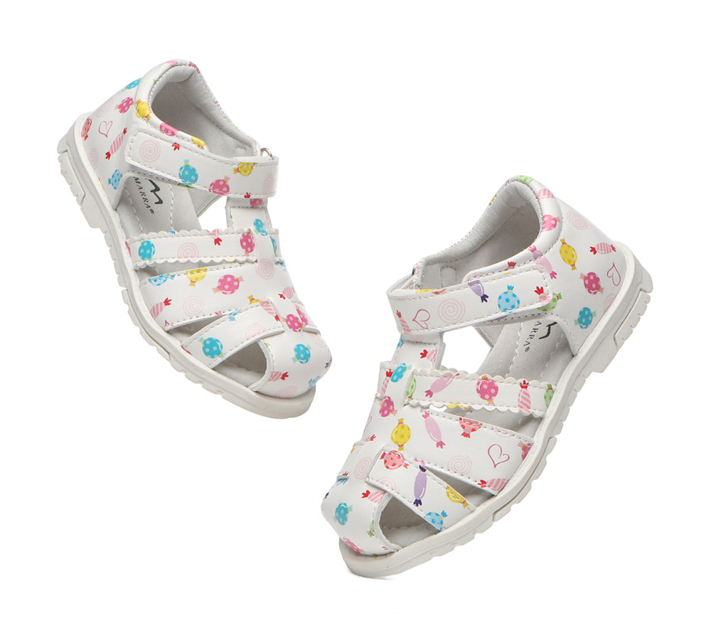 TARRAMARRA Kids Hoop And Loop Roma Candy Girls Sandals