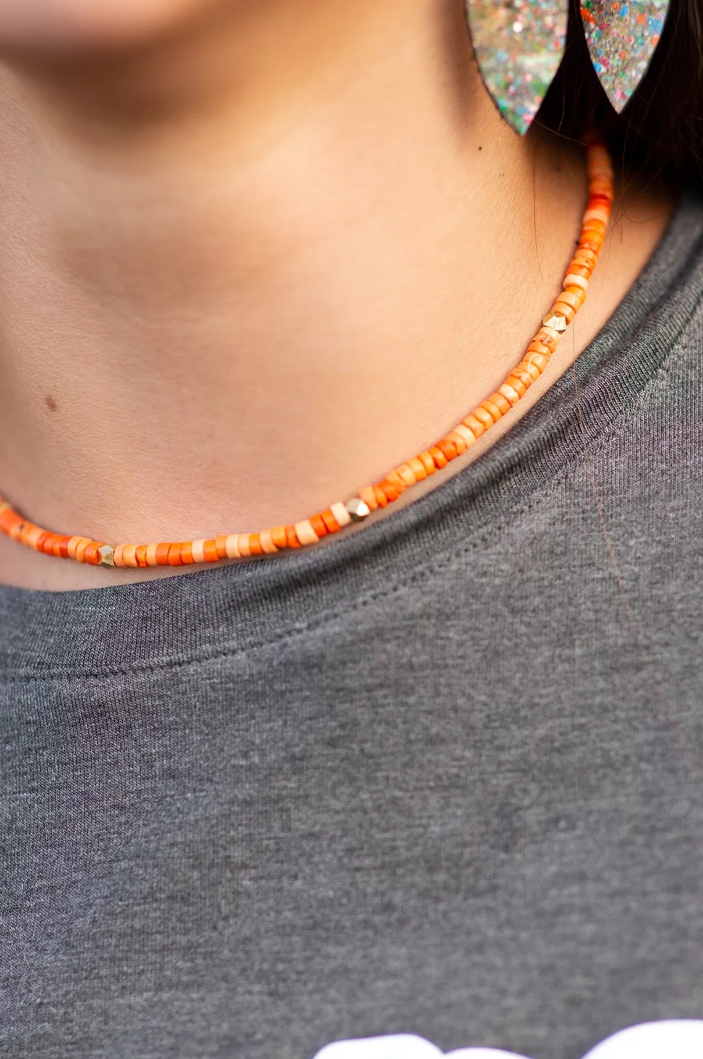 The Lara Beaded Chain Necklace by Annie Claire Designs