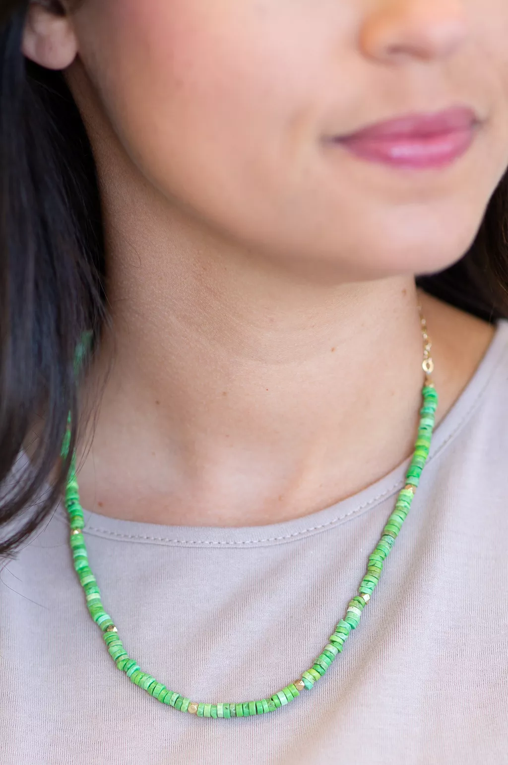 The Lara Beaded Chain Necklace by Annie Claire Designs