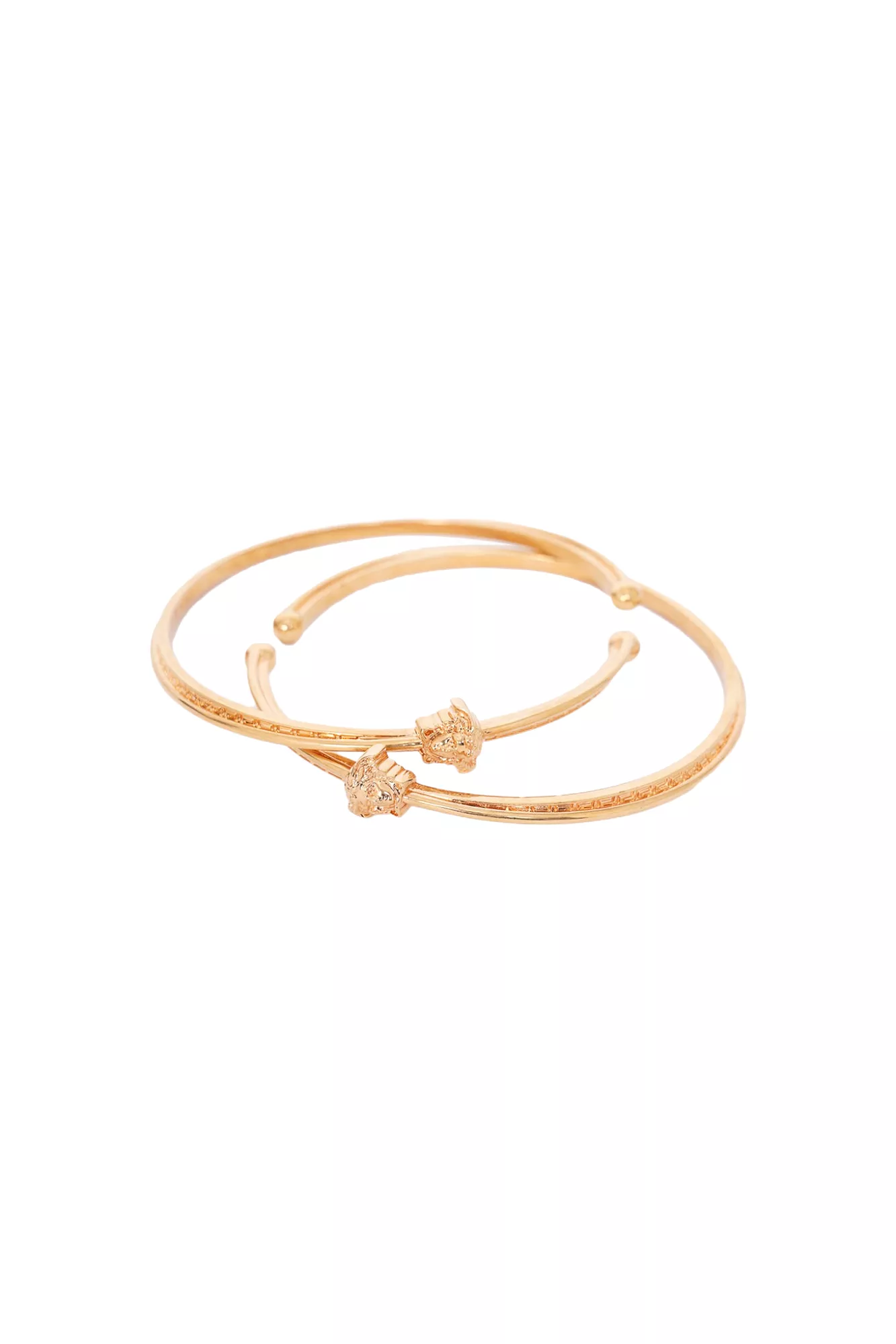 Versace Gold Tone Bangle Bracelet Set