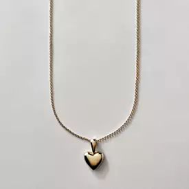 Voluptuous Heart Necklace, Gold