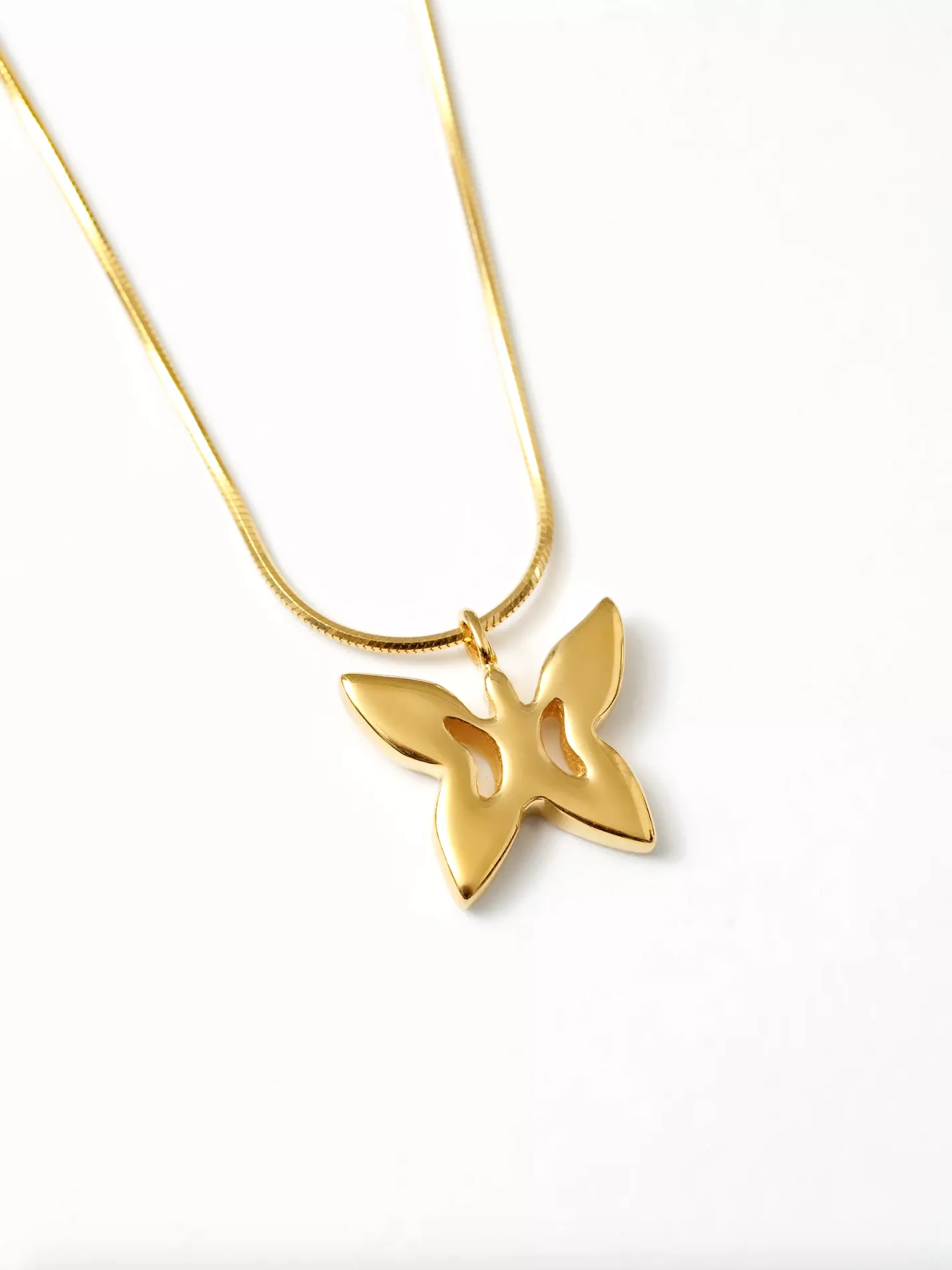 Wolf Circus Butterfly Necklace in Gold