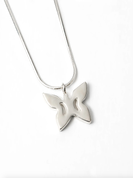 Wolf Circus Butterfly Necklace in Silver