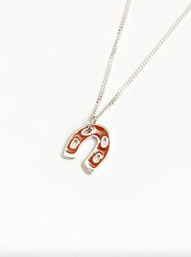 Wolf Circus Horseshoe Necklace in Sterling Silver