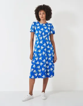 Women's Jenna Printed Scoop Neck Jersey Dress from Crew Clothing Company