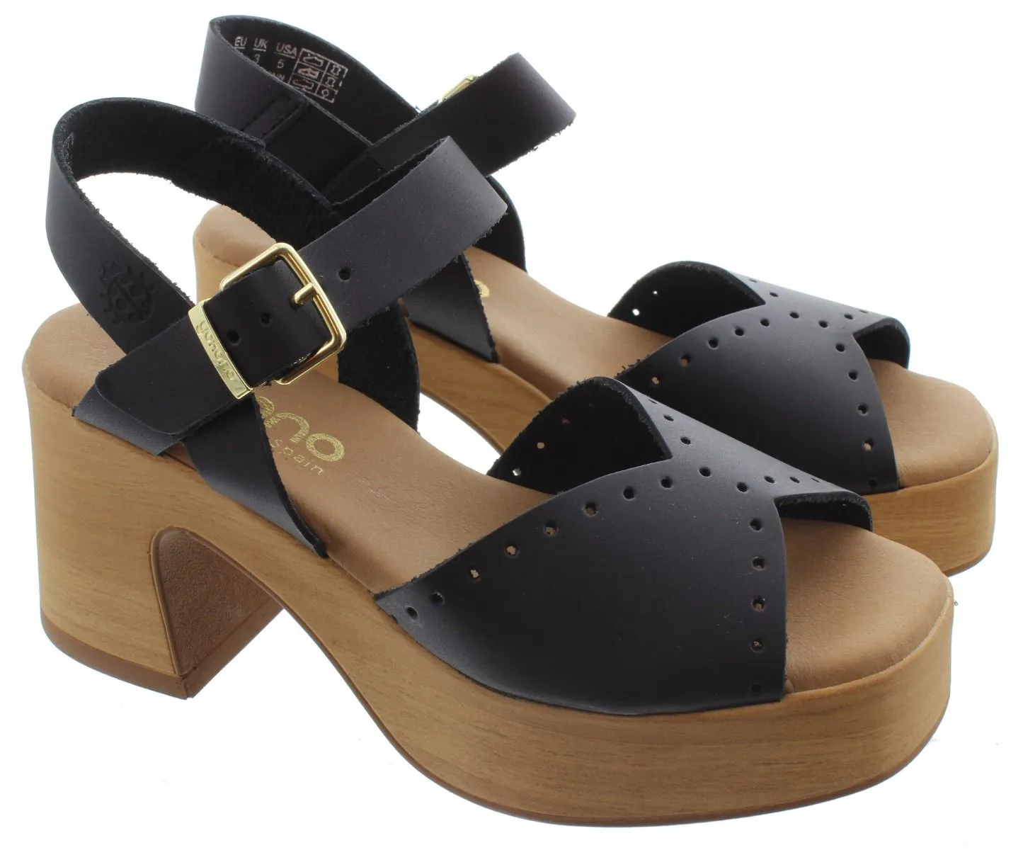 YOKONO Ladies Bonai 002 Heel Sandals In Black